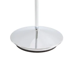 Lucande LED-akkukäyttöinen pöytävalaisin Anoria, kromi/valkoinen, lasi, IP44,