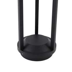 Lucande LED-aurinkovalaisin Nilea, Ø 16 cm, musta, anturi