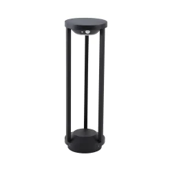 Lucande LED-aurinkovalaisin Nilea, Ø 16 cm, musta, anturi