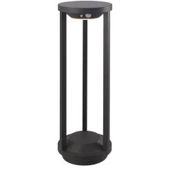 Lucande LED-aurinkovalaisin Nilea, Ø 16 cm, musta, anturi