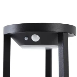 Lucande LED-aurinkovalaisin Nilea, Ø 16 cm, musta, anturi