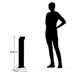 Lucande LED-jalustavalaisin Tinna, 60 cm, antrasiitti, IP65