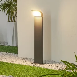 Lucande LED-jalustavalaisin Tinna, 60 cm, antrasiitti, IP65
