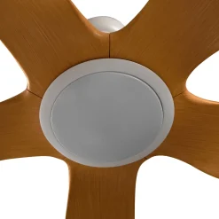 Lucande LED-kattotuuletin Omendo, valkoinen, DC, hiljainen, CCT
