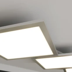 Lucande LED-kattovalaisin Ilira, 3-valo, hopea, CCT, himmennettävä