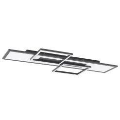 Lucande LED-kattovalaisin Narumi, CCT, 110cm, musta, alumiini
