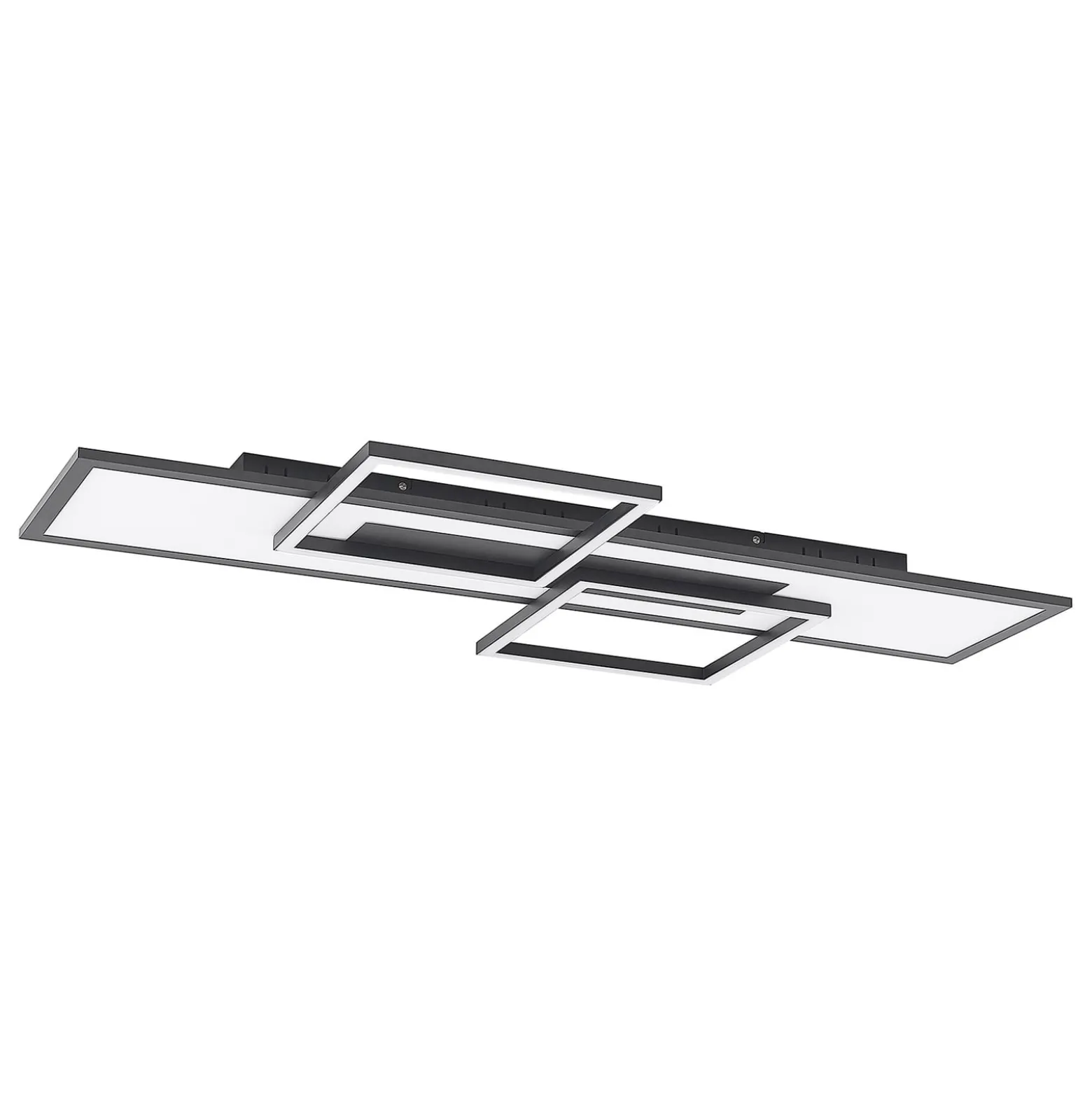 Lucande LED-kattovalaisin Narumi, CCT, 110cm, musta, alumiini