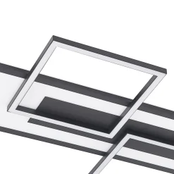 Lucande LED-kattovalaisin Narumi, CCT, 110cm, musta, alumiini