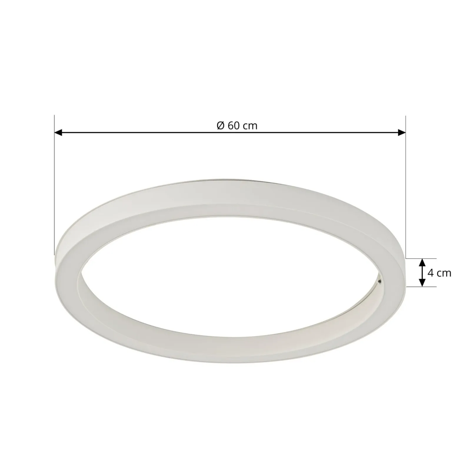 Lucande LED-kattovalaisin Neor, valkoinen, Ø 60 cm, CCT, himmennettävä