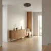Lucande LED-kattovalaisin Orven, puu, Ø 50 cm, himmennettävä