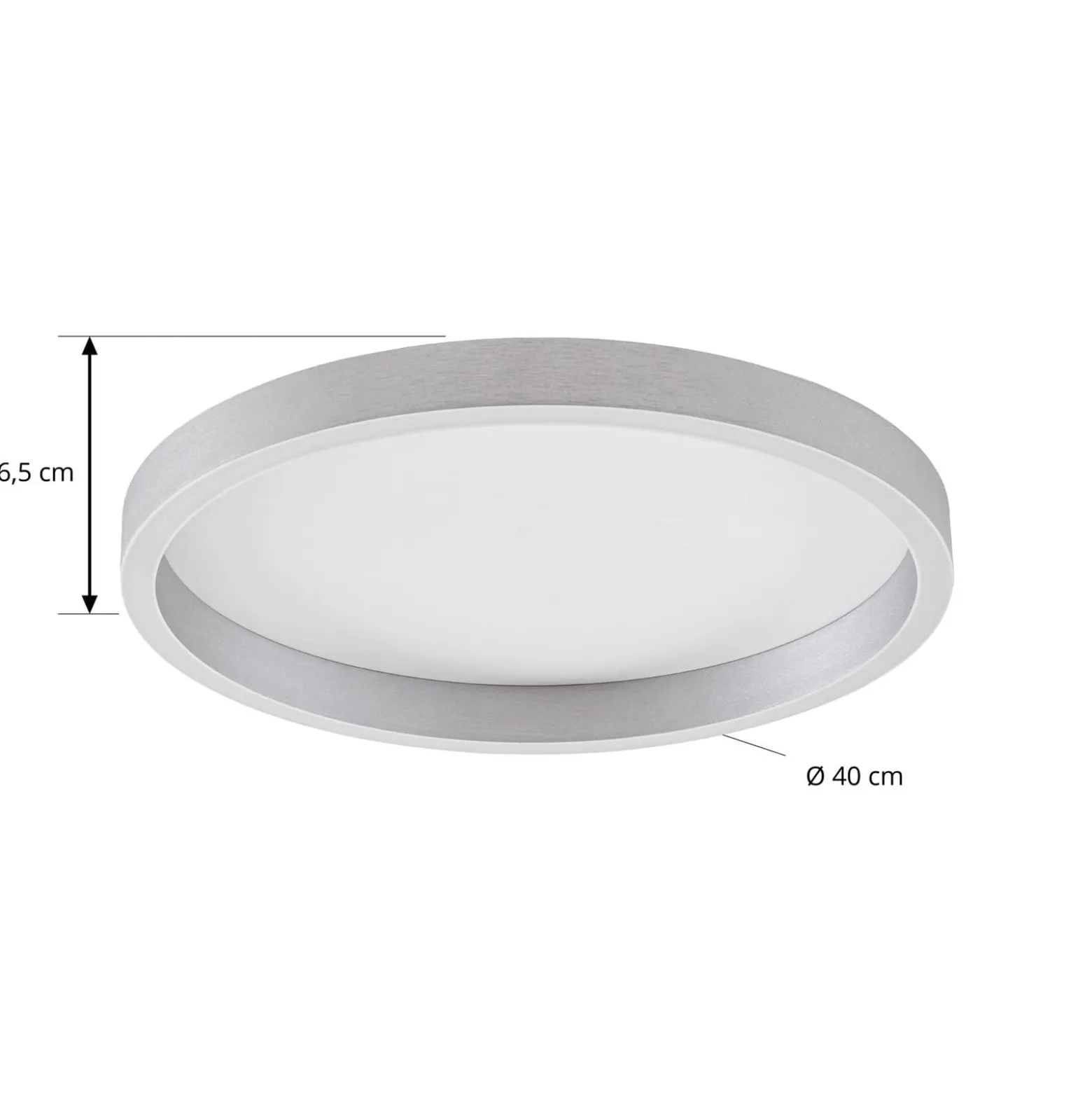 Lucande LED-kattovalaisin Rotundo, halkaisija 40 cm, alumiini, himmennettävä