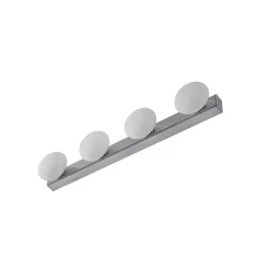 Lucande LED-kylpyhuoneen seinävalaisin Myrra, kromi, lasi, 60 cm, IP44