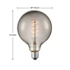 Lucande LED-lamppu E27 G125 4 W savu 1800 K himmennettävä