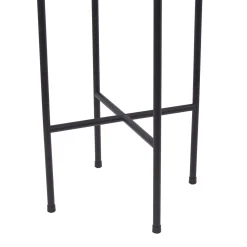 Lucande LED-lattiavalaisin Adebi, musta, bambu, Ø32.5cm