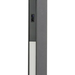 Lucande LED-lattiavalaisin Linija, musta, korkeus 110 cm, anturi