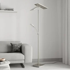 Lucande LED-lattiavalaisin Parthena, nikkeli, metalli, 180 cm