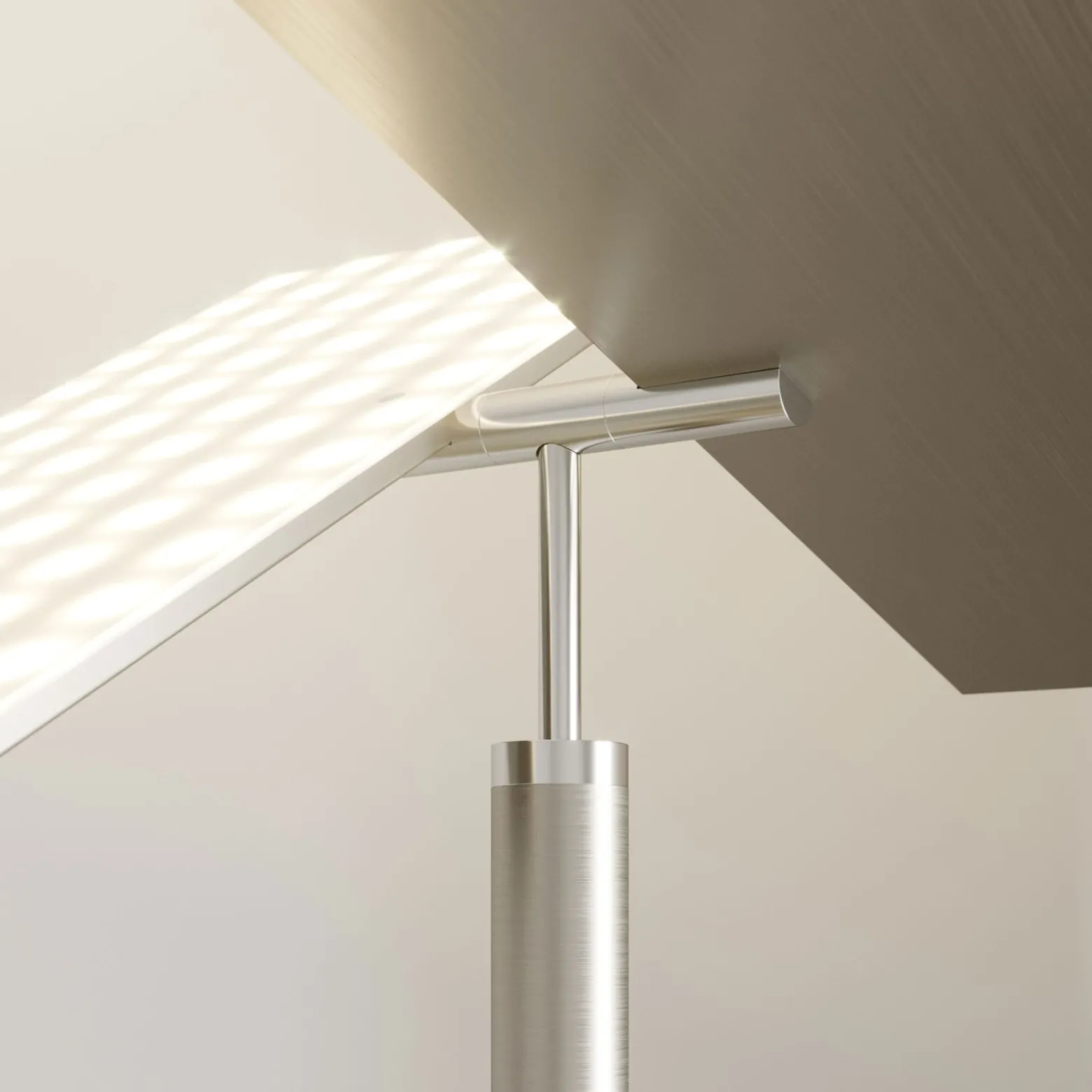 Lucande LED-lattiavalaisin Parthena, nikkeli, metalli, 180 cm