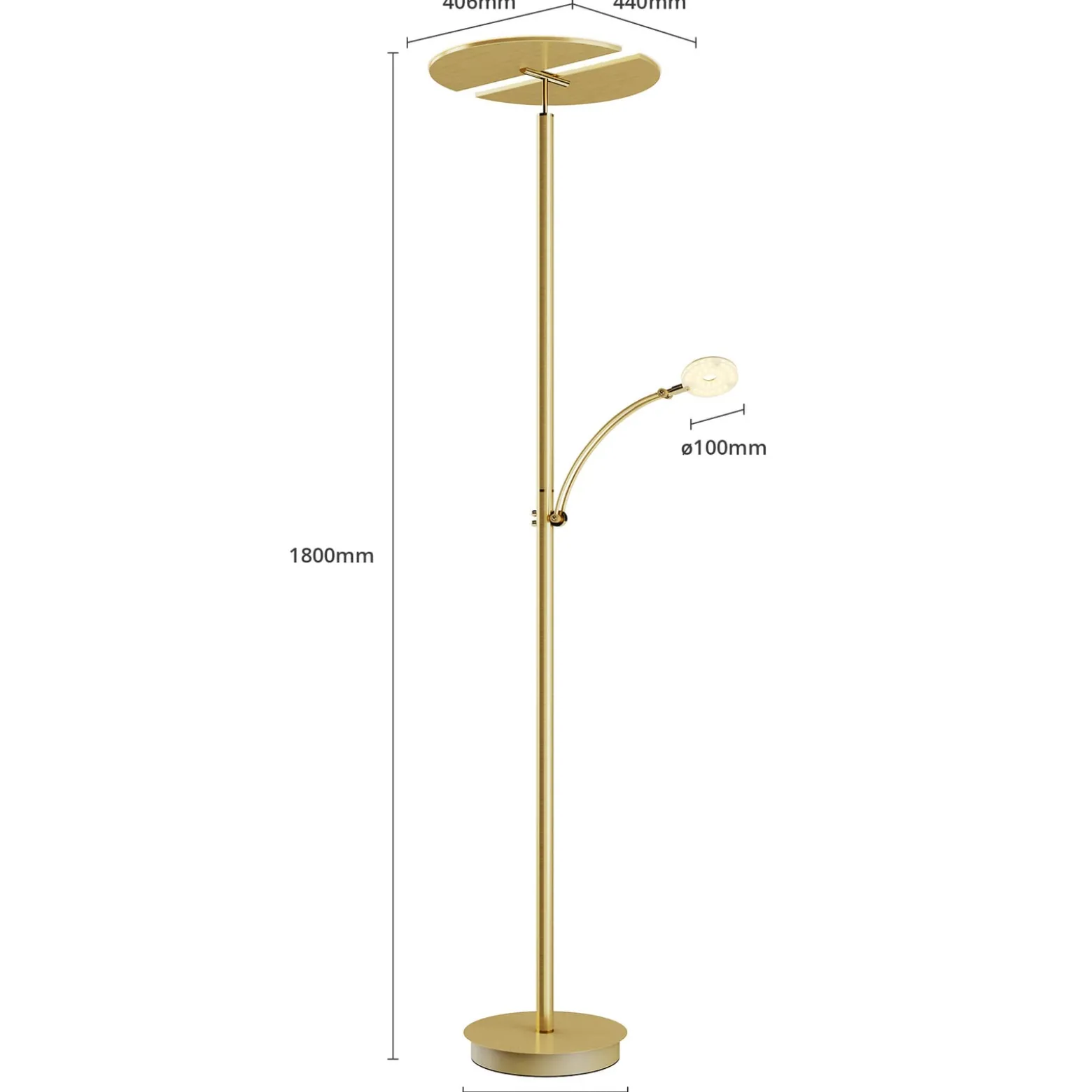 Lucande LED-lattiavalo Anniki, messinki, säädettävä, himmennettävä