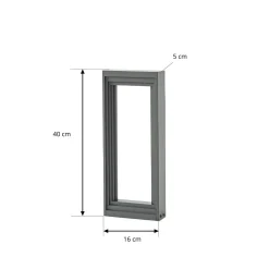 Lucande LED-pollarivalaisin Ashkan, korkeus 40 cm, antrasiitti, IP65
