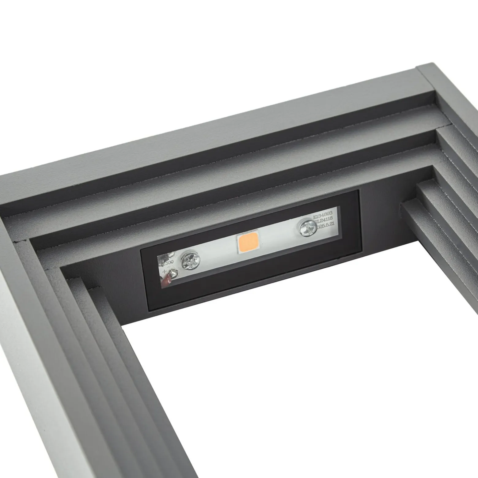 Lucande LED-pollarivalaisin Ashkan, korkeus 40 cm, antrasiitti, IP65