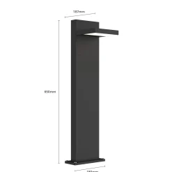 Lucande LED-pollarivalaisin Silvan, 65 cm, antrasiitti, metallia
