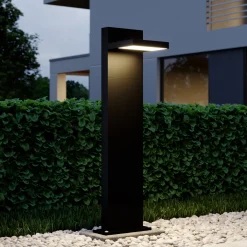 Lucande LED-pollarivalaisin Silvan, 65 cm, antrasiitti, metallia