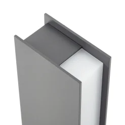 Lucande LED-pollarivalaisin Teerk, korkeus 50 cm, antrasiitti, IP65