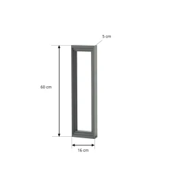 Lucande LED-pylväsvalaisin Ashkan, korkeus 60 cm, antrasiitti, IP65