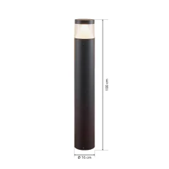 Lucande LED-pylväsvalaisin Darja, antrasiitti, metalli, 100cm, IP54