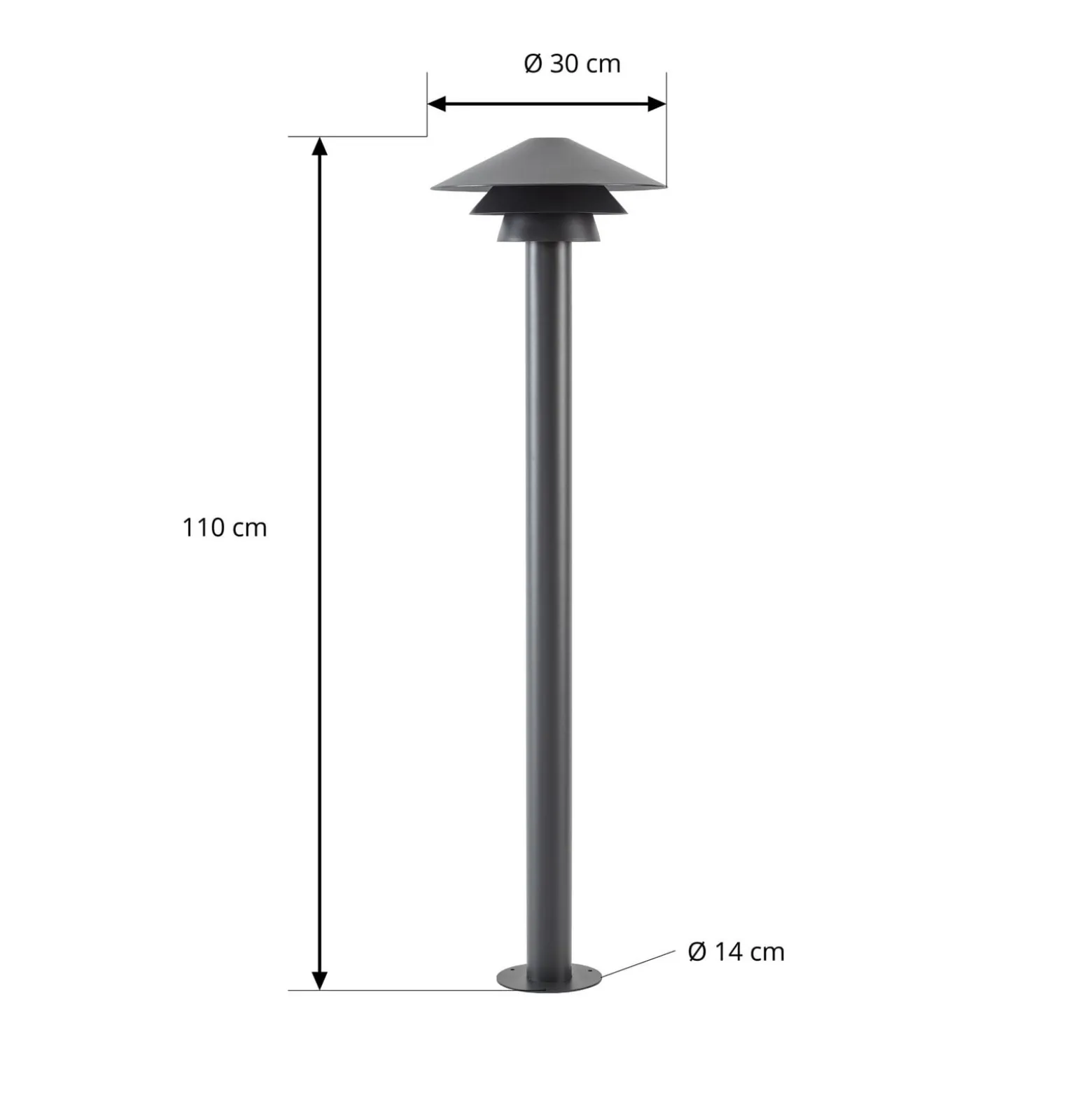 Lucande LED-pylväsvalaisin Montaro, 110 cm, antrasiitti, IP54