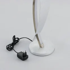 Lucande LED-pöytävalaisin Marija, hopeanvärinen, himmennettävä, 62 cm