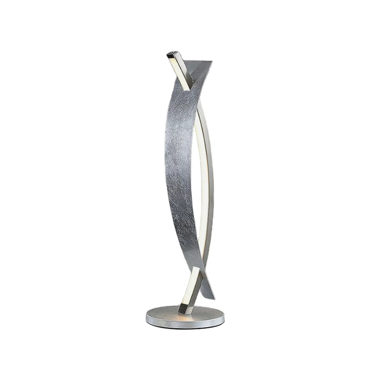 Lucande LED-pöytävalaisin Marija, hopeanvärinen, himmennettävä, 62 cm