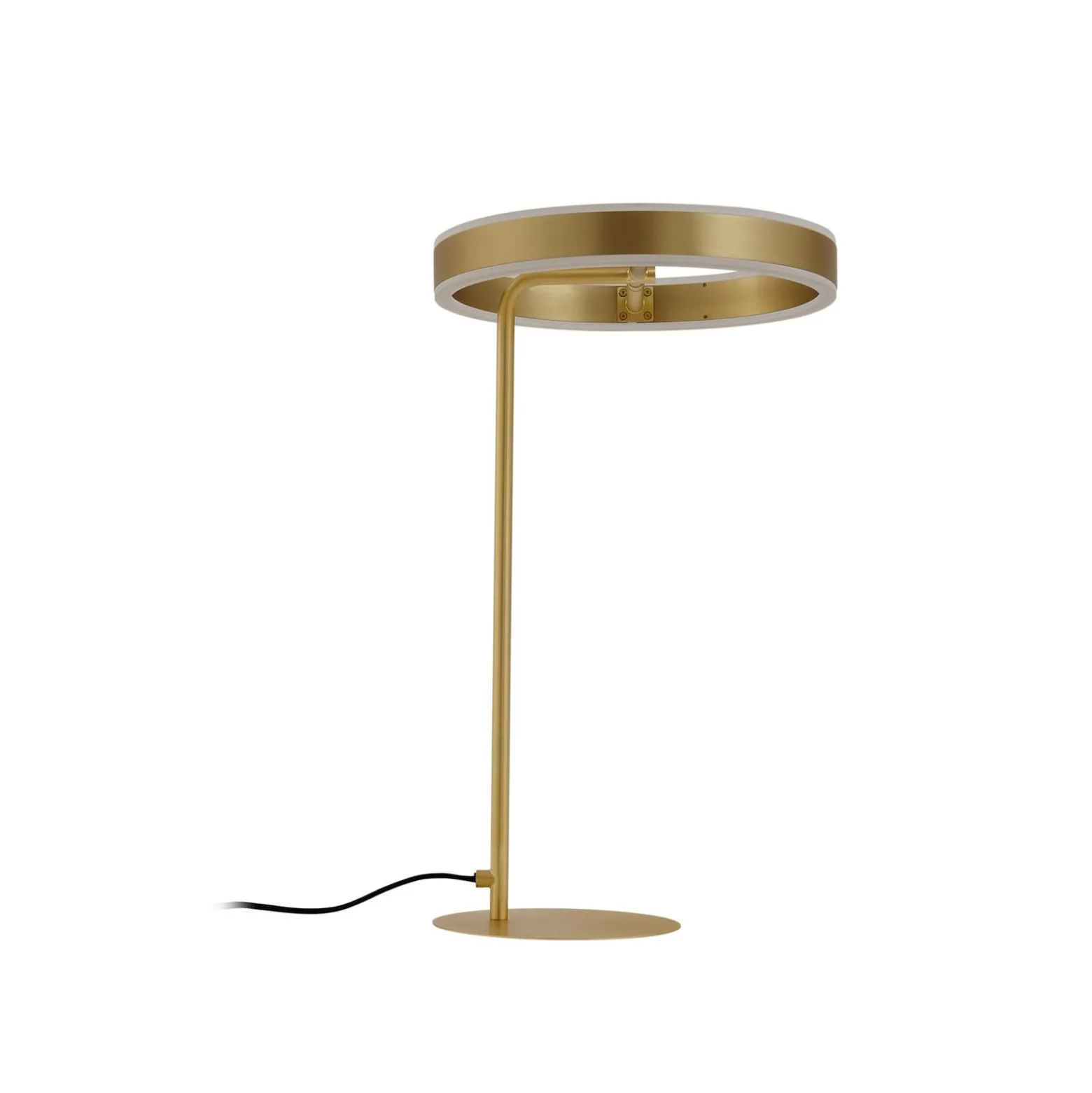 Lucande LED-pöytävalaisin Yekta, messingin värinen, 59 cm, himmennettävä