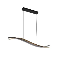 Lucande LED-riippuvalaisin Alevia, musta/kulta, CCT