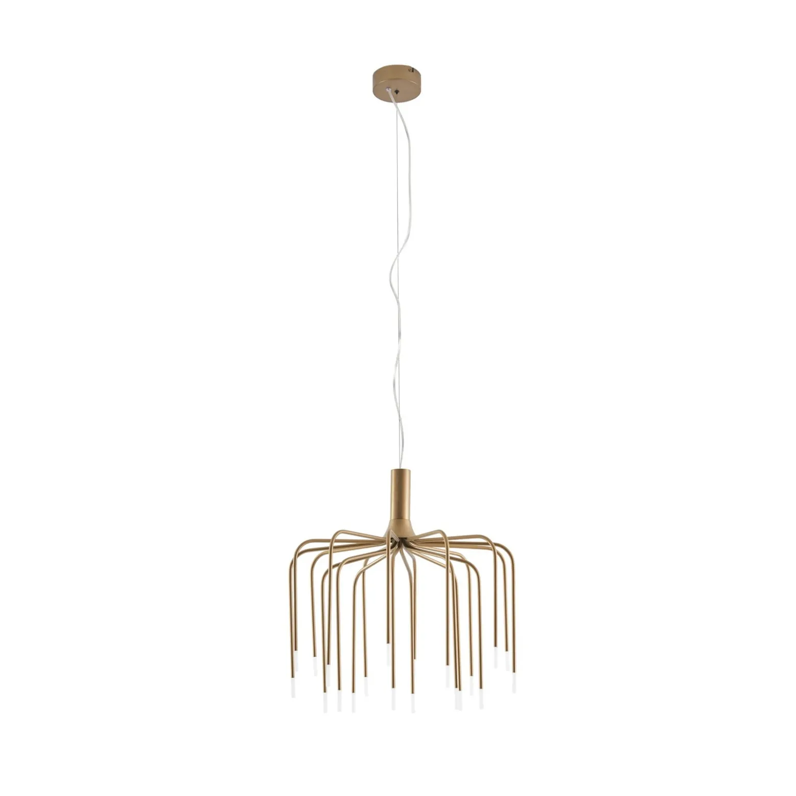 Lucande LED-riippuvalaisin Ariadne, halkaisija 57 cm, mattakulta, 20 lamellia
