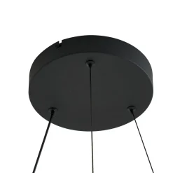 Lucande LED-riippuvalaisin Daelor, musta/puu, CCT, himmennettävä