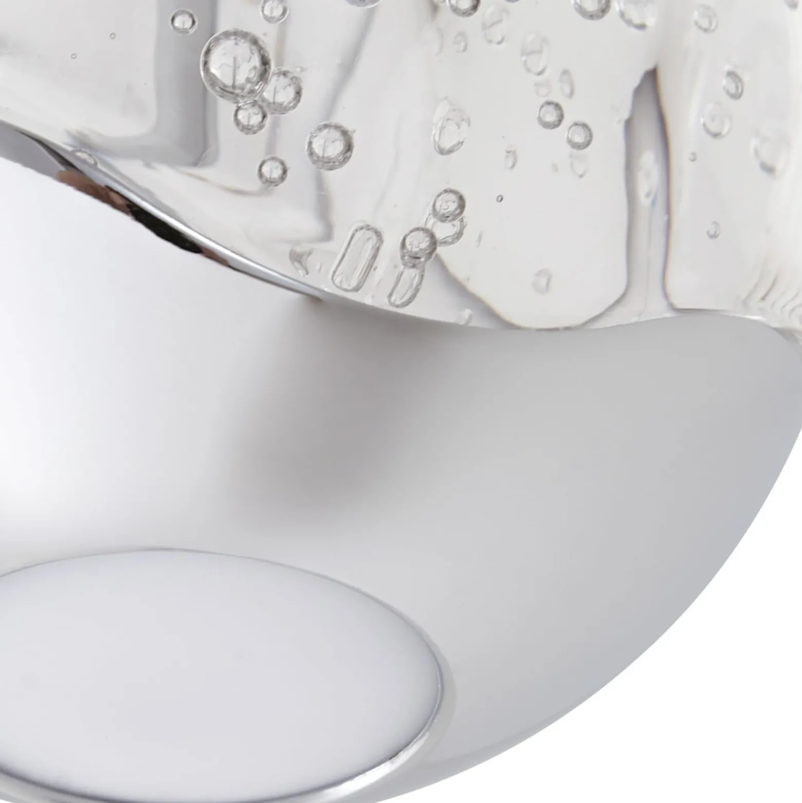 Lucande LED-riippuvalaisin Hayley, Ø 9 cm, krominvärinen, lasi