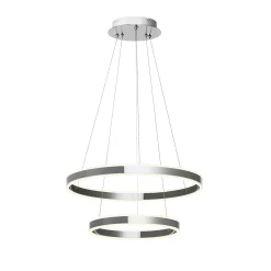 Lucande LED-riippuvalaisin Lyani, 60 cm, 2-valo, kromi, himmennettävä