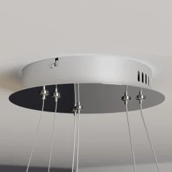 Lucande LED-riippuvalaisin Lyani, 60 cm, 2-valo, kromi, himmennettävä