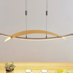 Lucande LED-riippuvalaisin Marija, 91 cm, kullanvärinen, himmennettävä