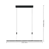Lucande LED-riippuvalaisin Stakato, 120 cm, 6 valoa, himmennettävä