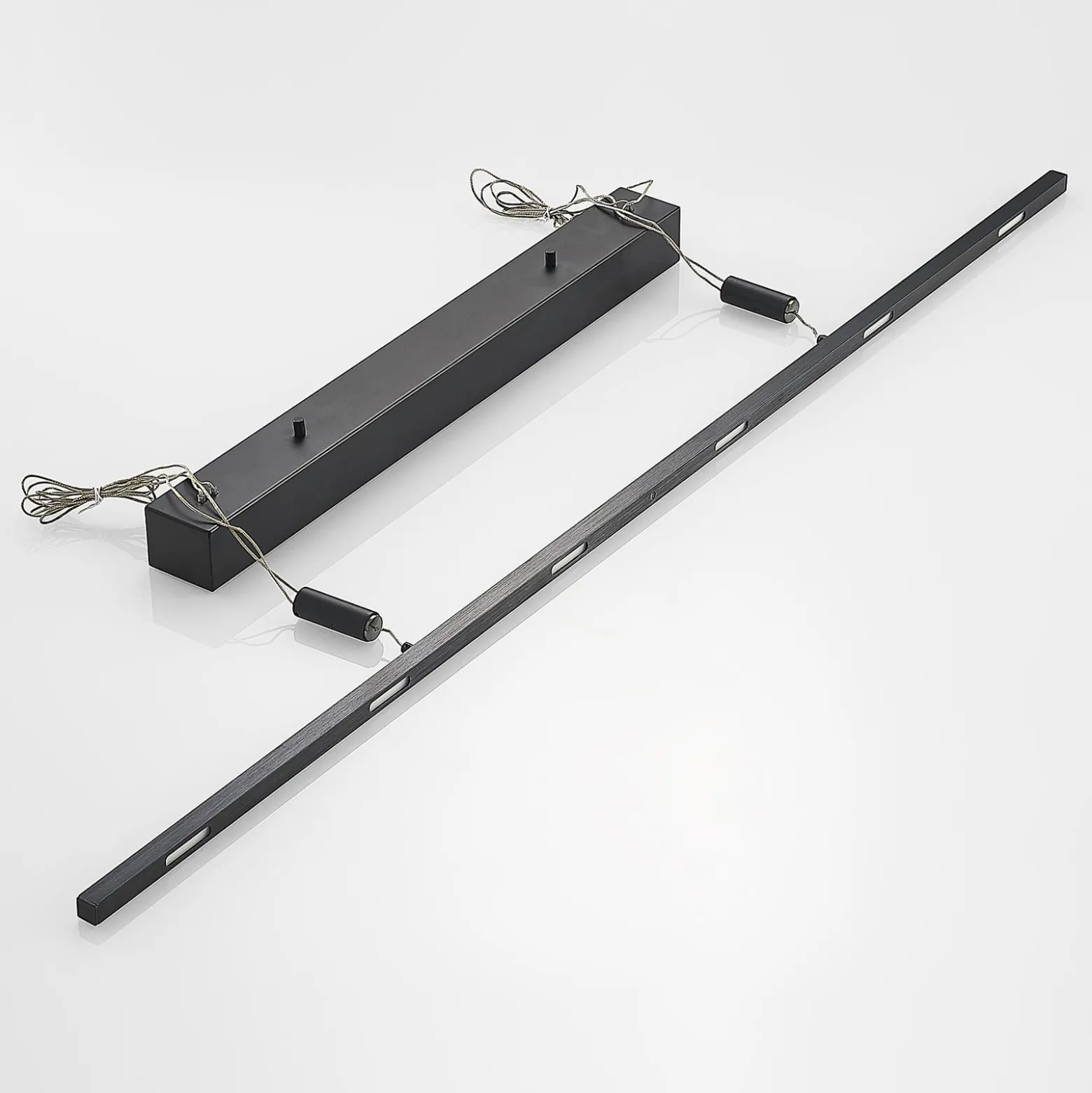 Lucande LED-riippuvalaisin Stakato, 120 cm, 6 valoa, himmennettävä