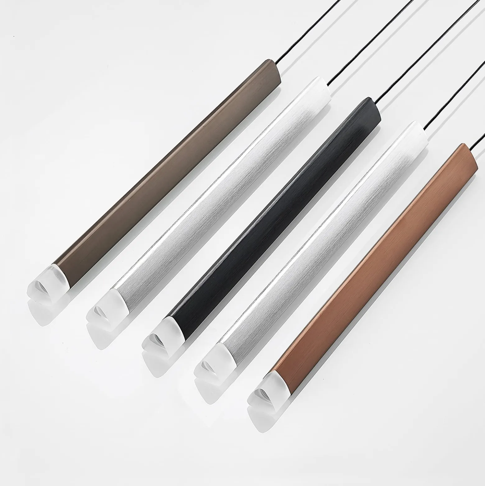 Lucande LED-riippuvalaisin Stoika, 88 cm, 5-lamppuinen, metalli