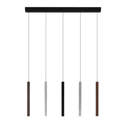 Lucande LED-riippuvalaisin Stoika, 88 cm, 5-lamppuinen, metalli