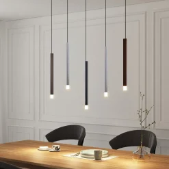 Lucande LED-riippuvalaisin Stoika, 88 cm, 5-lamppuinen, metalli
