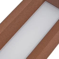 Lucande LED-seinäuppovalaisin Lachlain, ruoste, 25 cm, IP65