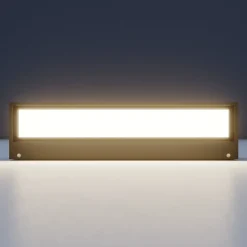 Lucande LED-seinävalaisin Lengo, 25 cm, antrasiitti, alaspäin suunnattu, 3000K
