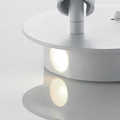 Lucande LED-seinävalaisin Magya, valkoinen 2-valo. pyöreä