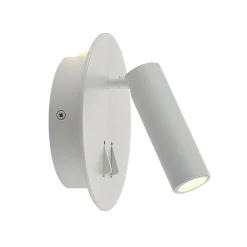 Lucande LED-seinävalaisin Magya, valkoinen 2-valo. pyöreä