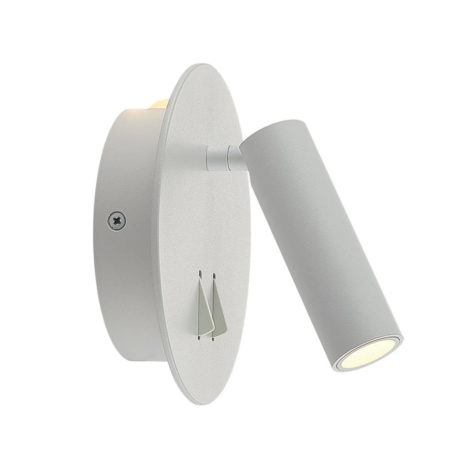 Lucande LED-seinävalaisin Magya, valkoinen 2-valo. pyöreä